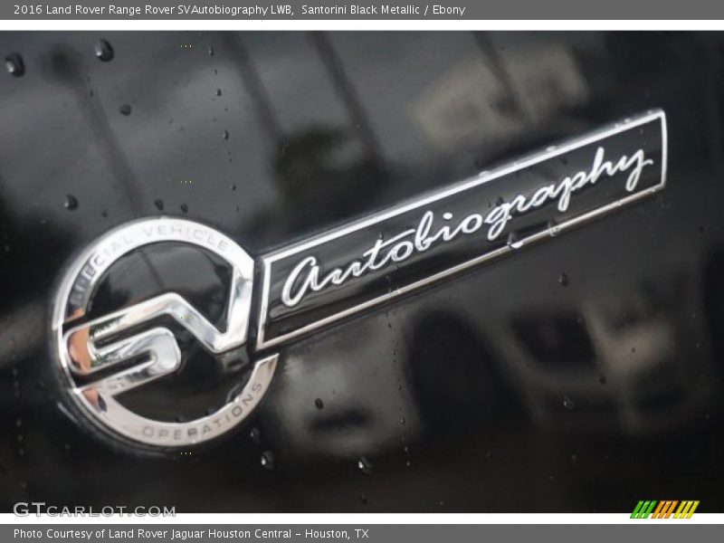 Santorini Black Metallic / Ebony 2016 Land Rover Range Rover SVAutobiography LWB