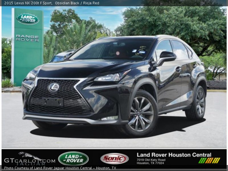Obsidian Black / Rioja Red 2015 Lexus NX 200t F Sport