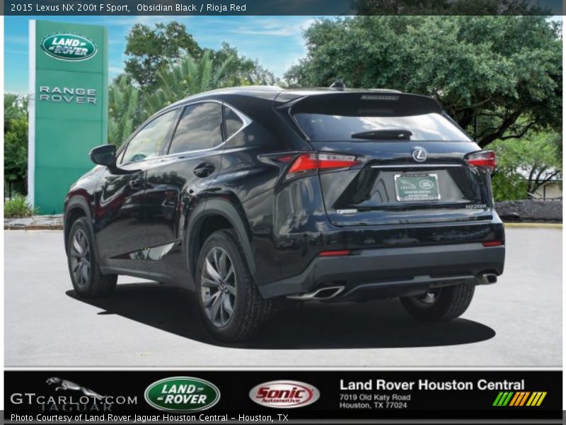 Obsidian Black / Rioja Red 2015 Lexus NX 200t F Sport