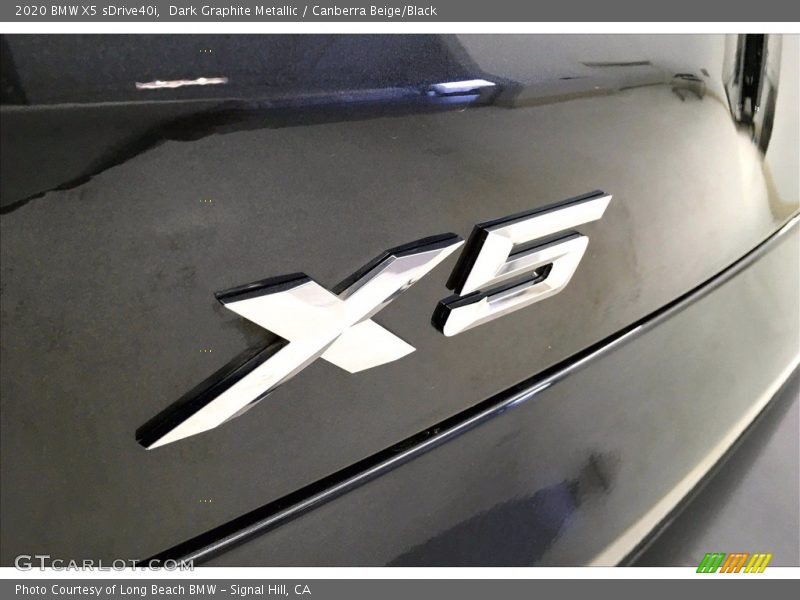 Dark Graphite Metallic / Canberra Beige/Black 2020 BMW X5 sDrive40i