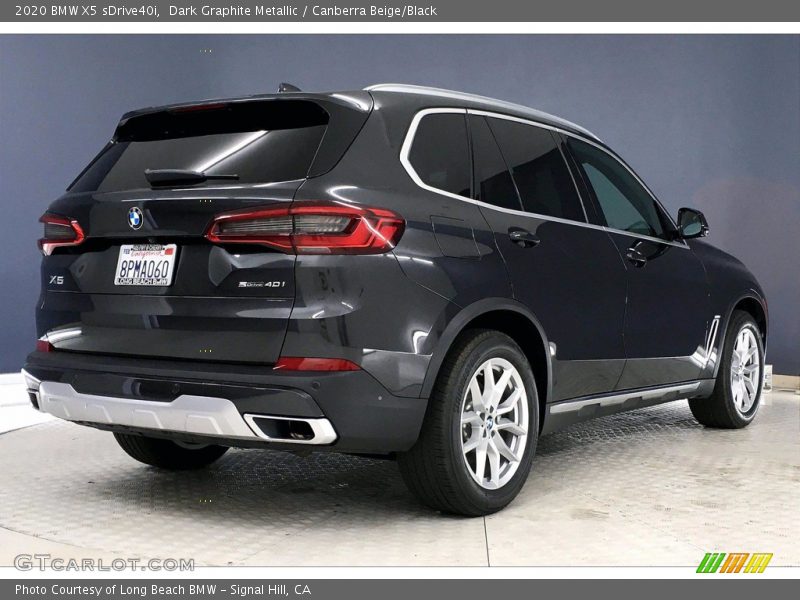 Dark Graphite Metallic / Canberra Beige/Black 2020 BMW X5 sDrive40i