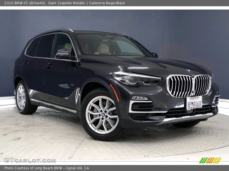 Dark Graphite Metallic / Canberra Beige/Black 2020 BMW X5 sDrive40i