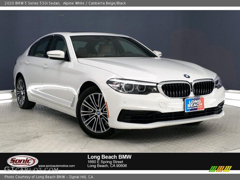 Alpine White / Canberra Beige/Black 2020 BMW 5 Series 530i Sedan