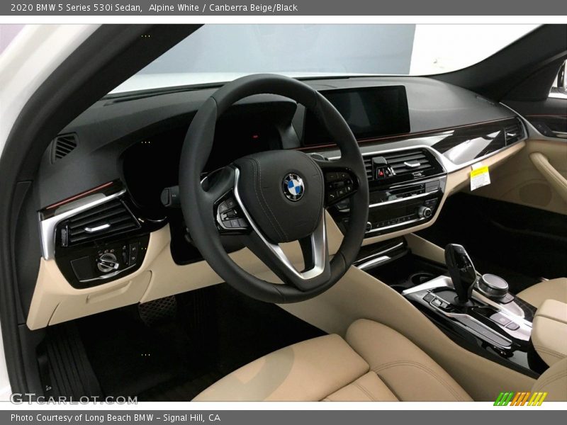 Alpine White / Canberra Beige/Black 2020 BMW 5 Series 530i Sedan