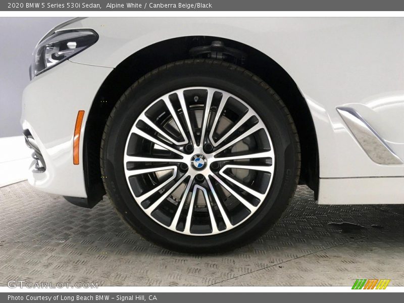 Alpine White / Canberra Beige/Black 2020 BMW 5 Series 530i Sedan