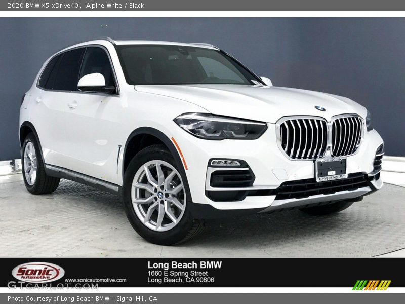 Alpine White / Black 2020 BMW X5 xDrive40i