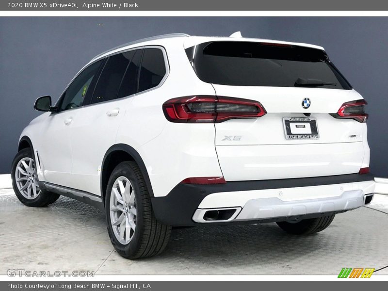Alpine White / Black 2020 BMW X5 xDrive40i