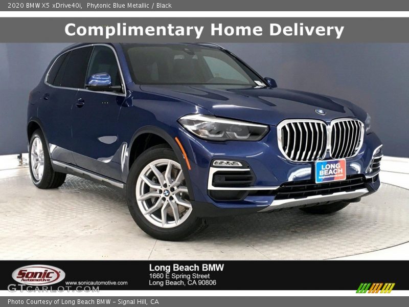 Phytonic Blue Metallic / Black 2020 BMW X5 xDrive40i