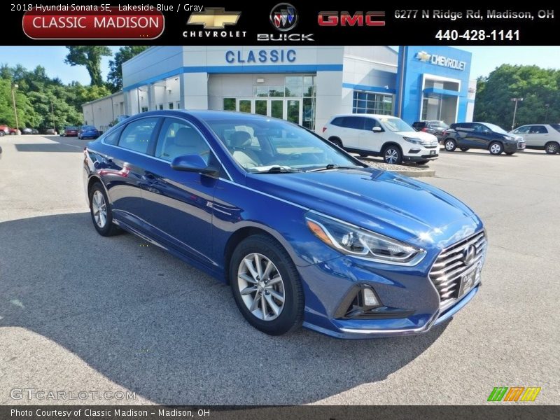 Lakeside Blue / Gray 2018 Hyundai Sonata SE