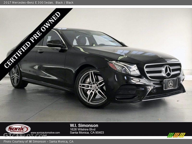 Black / Black 2017 Mercedes-Benz E 300 Sedan