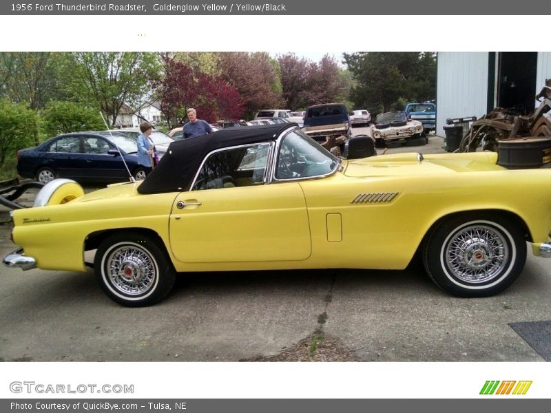 Goldenglow Yellow / Yellow/Black 1956 Ford Thunderbird Roadster