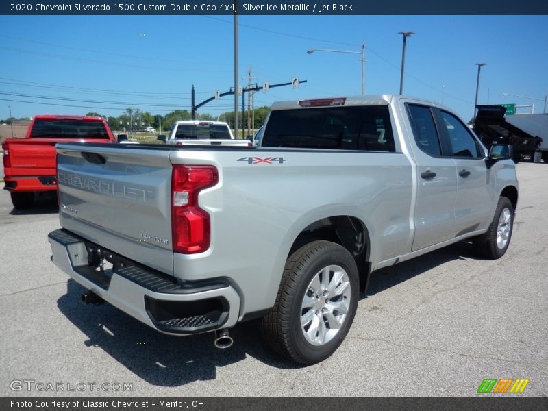 Silver Ice Metallic / Jet Black 2020 Chevrolet Silverado 1500 Custom Double Cab 4x4