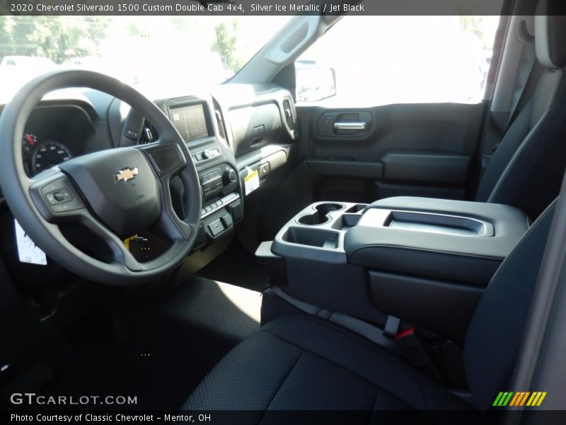Silver Ice Metallic / Jet Black 2020 Chevrolet Silverado 1500 Custom Double Cab 4x4