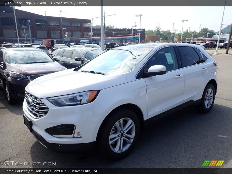 Oxford White / Ebony 2020 Ford Edge SEL AWD