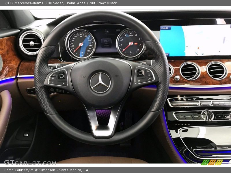 Polar White / Nut Brown/Black 2017 Mercedes-Benz E 300 Sedan