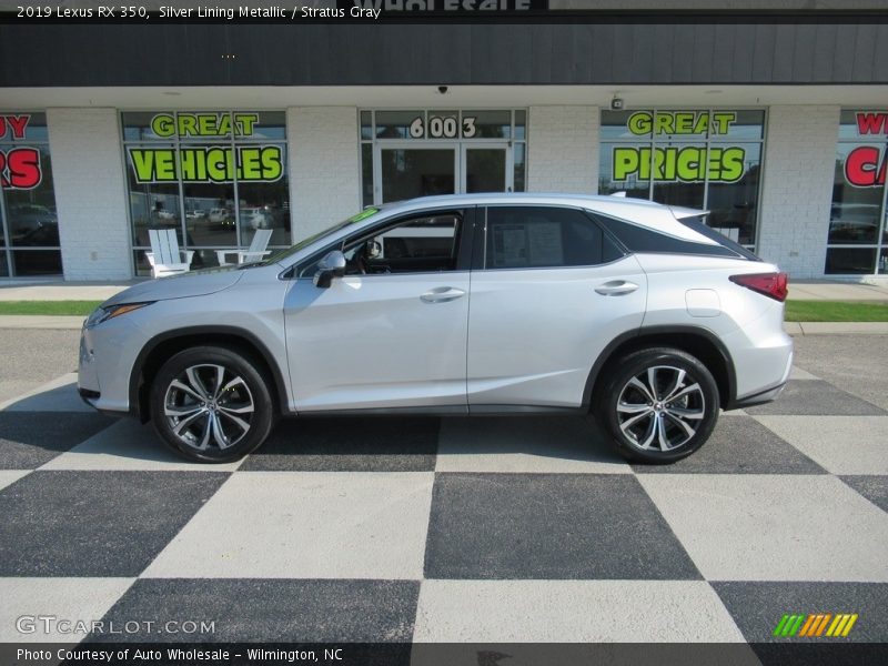 Silver Lining Metallic / Stratus Gray 2019 Lexus RX 350