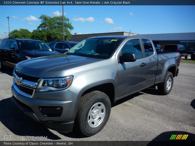 Satin Steel Metallic / Ash Gray/Jet Black 2020 Chevrolet Colorado WT Extended Cab 4x4