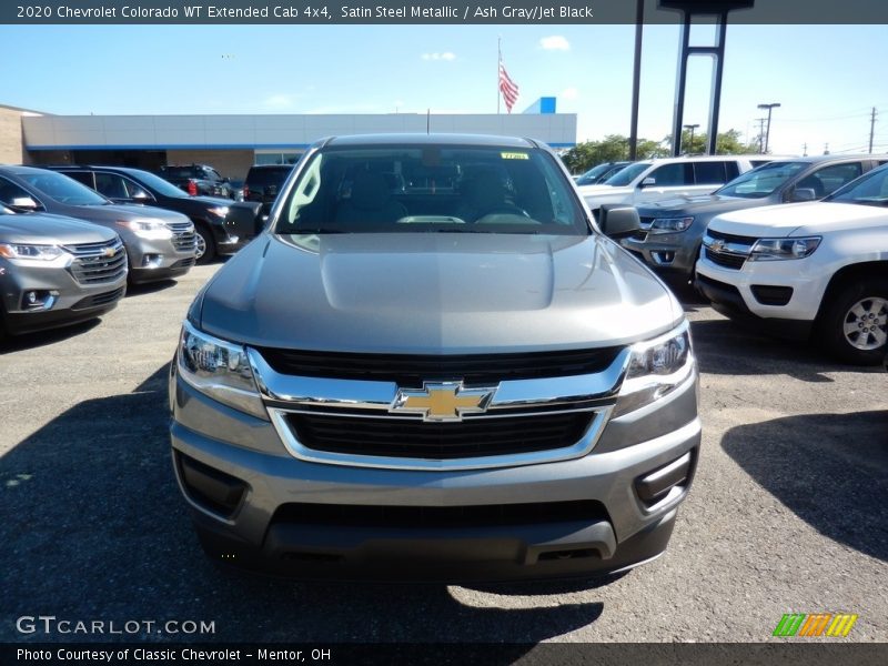 Satin Steel Metallic / Ash Gray/Jet Black 2020 Chevrolet Colorado WT Extended Cab 4x4