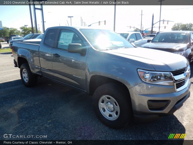 Satin Steel Metallic / Ash Gray/Jet Black 2020 Chevrolet Colorado WT Extended Cab 4x4