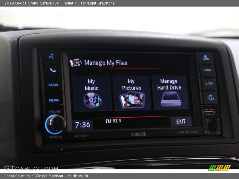 Billet / Black/Light Graystone 2019 Dodge Grand Caravan SXT