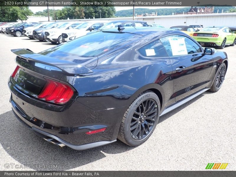 Shadow Black / Showstopper Red/Recaro Leather Trimmed 2020 Ford Mustang GT Premium Fastback