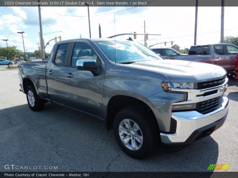 Satin Steel Metallic / Jet Black 2020 Chevrolet Silverado 1500 LT Double Cab 4x4