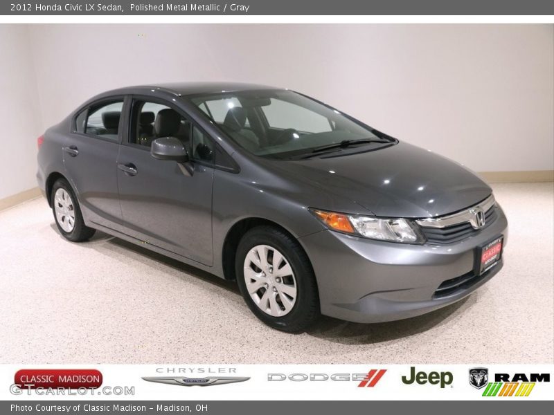 Polished Metal Metallic / Gray 2012 Honda Civic LX Sedan