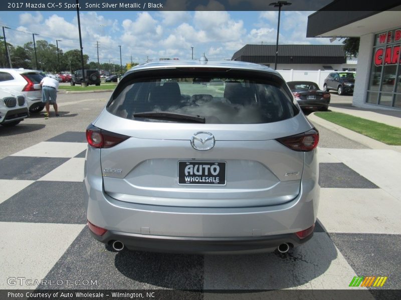Sonic Silver Metallic / Black 2017 Mazda CX-5 Sport