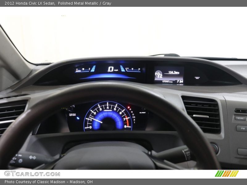 Polished Metal Metallic / Gray 2012 Honda Civic LX Sedan