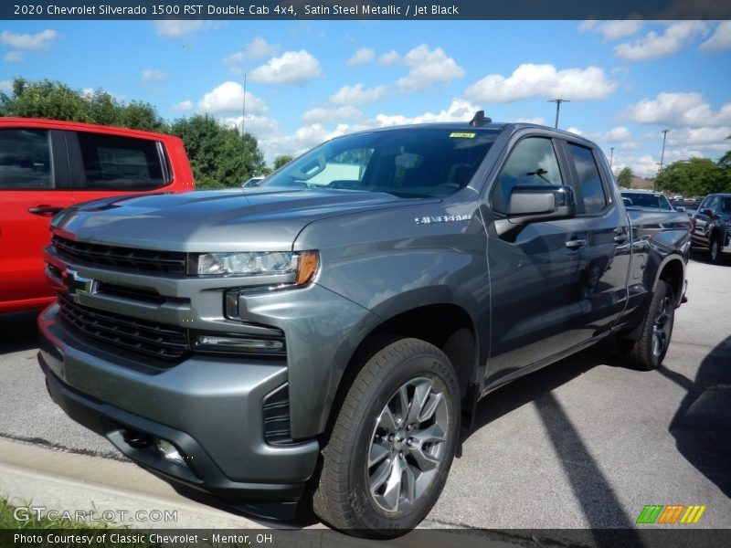 Satin Steel Metallic / Jet Black 2020 Chevrolet Silverado 1500 RST Double Cab 4x4