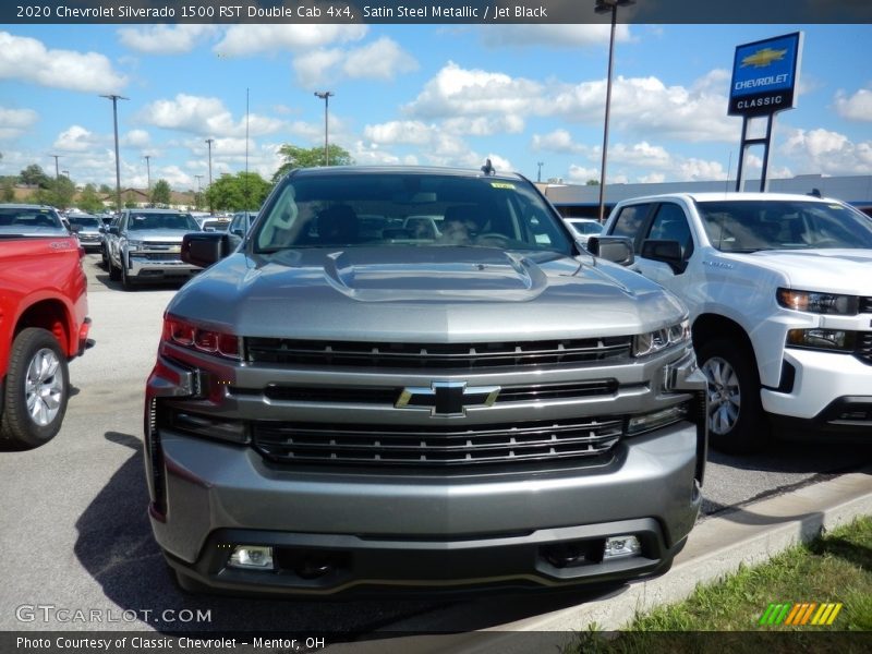 Satin Steel Metallic / Jet Black 2020 Chevrolet Silverado 1500 RST Double Cab 4x4