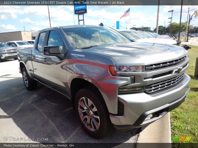 Satin Steel Metallic / Jet Black 2020 Chevrolet Silverado 1500 RST Double Cab 4x4