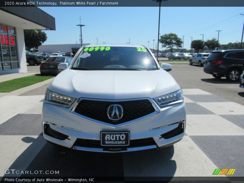 Platinum White Pearl / Parchment 2020 Acura MDX Technology