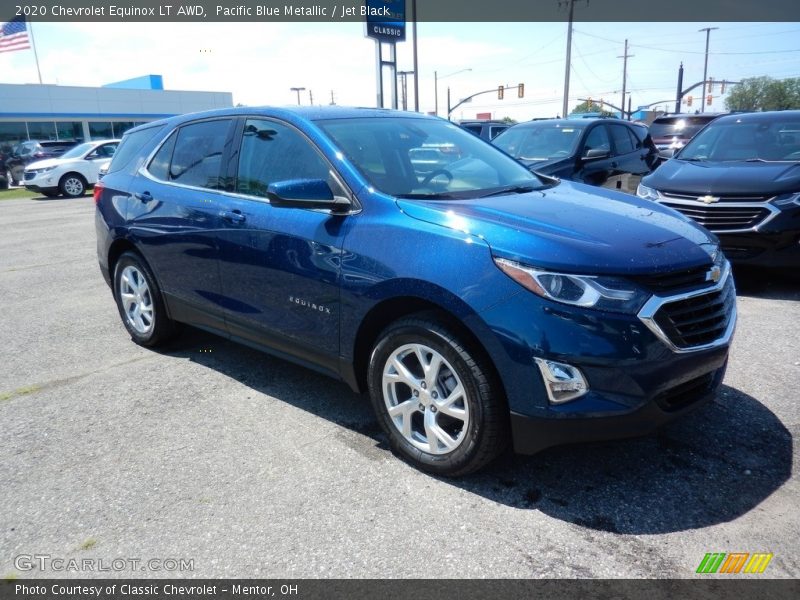 Pacific Blue Metallic / Jet Black 2020 Chevrolet Equinox LT AWD