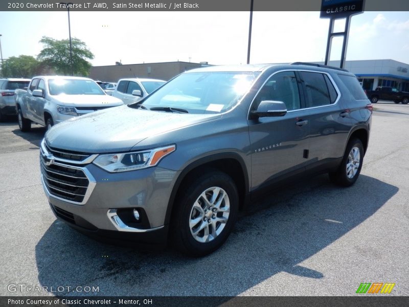 Satin Steel Metallic / Jet Black 2020 Chevrolet Traverse LT AWD