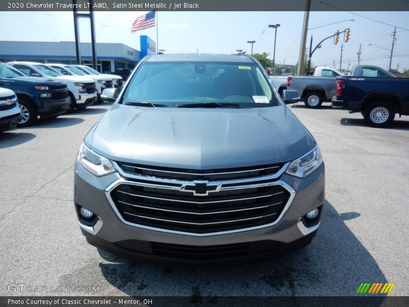 Satin Steel Metallic / Jet Black 2020 Chevrolet Traverse LT AWD