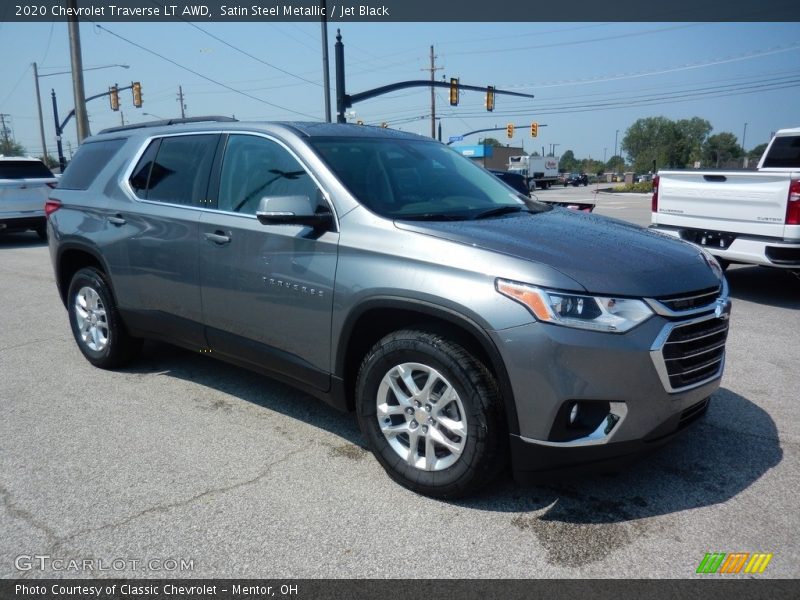 Satin Steel Metallic / Jet Black 2020 Chevrolet Traverse LT AWD