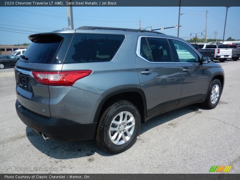 Satin Steel Metallic / Jet Black 2020 Chevrolet Traverse LT AWD