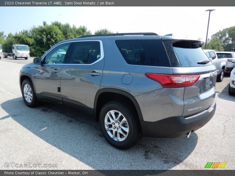 Satin Steel Metallic / Jet Black 2020 Chevrolet Traverse LT AWD
