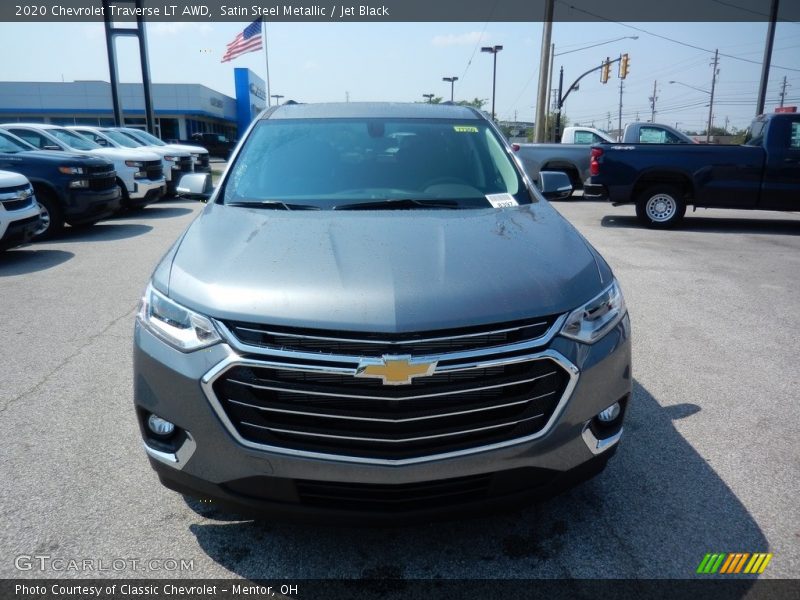 Satin Steel Metallic / Jet Black 2020 Chevrolet Traverse LT AWD