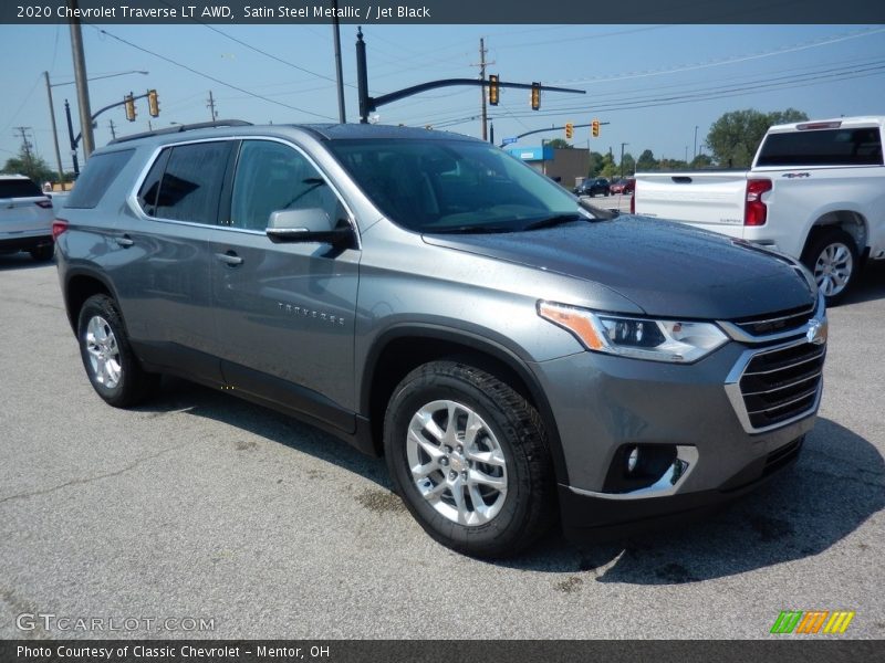 Satin Steel Metallic / Jet Black 2020 Chevrolet Traverse LT AWD