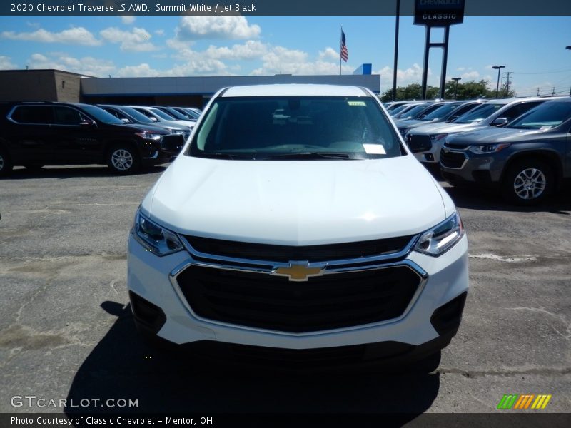 Summit White / Jet Black 2020 Chevrolet Traverse LS AWD