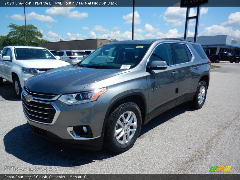 Satin Steel Metallic / Jet Black 2020 Chevrolet Traverse LT AWD