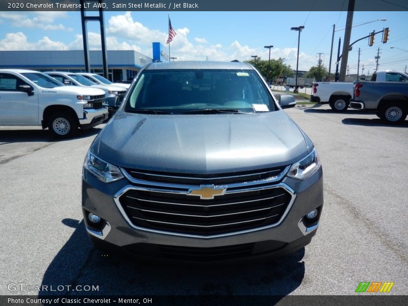 Satin Steel Metallic / Jet Black 2020 Chevrolet Traverse LT AWD