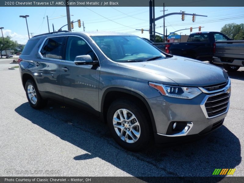 Satin Steel Metallic / Jet Black 2020 Chevrolet Traverse LT AWD