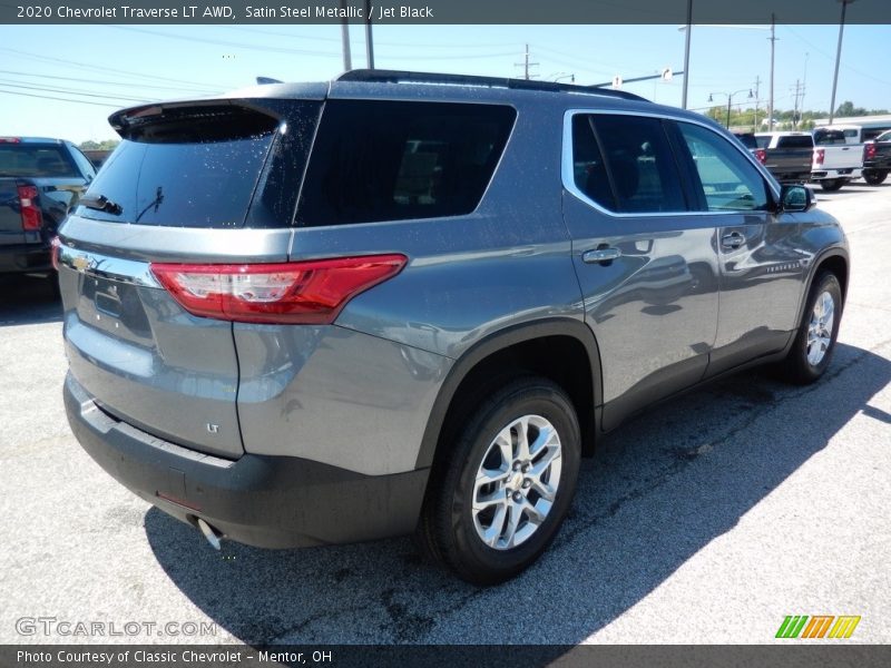 Satin Steel Metallic / Jet Black 2020 Chevrolet Traverse LT AWD