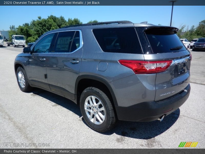 Satin Steel Metallic / Jet Black 2020 Chevrolet Traverse LT AWD