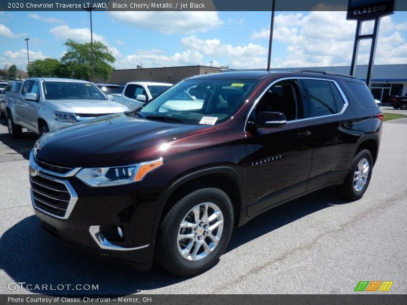 Black Cherry Metallic / Jet Black 2020 Chevrolet Traverse LT AWD