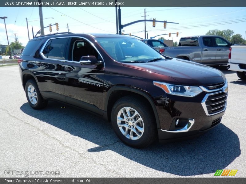 Black Cherry Metallic / Jet Black 2020 Chevrolet Traverse LT AWD