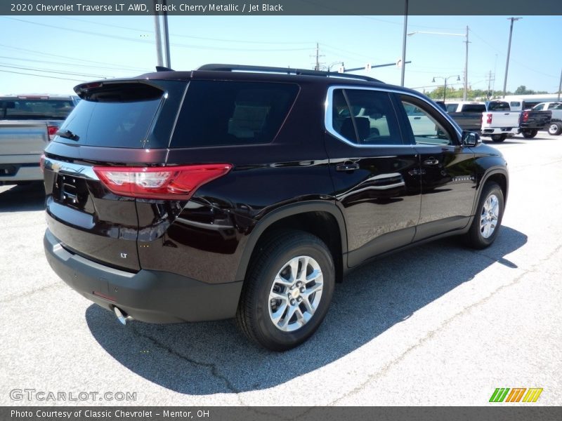 Black Cherry Metallic / Jet Black 2020 Chevrolet Traverse LT AWD